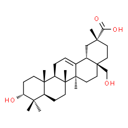 ChemSpider 2D Image | (3alpha)-3,28-Dihydroxyolean-12-en-29-oic acid | C30H48O4
