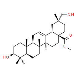 ChemSpider 2D Image | Methyl (3beta)-3,29-dihydroxyolean-12-en-28-oate | C31H50O4