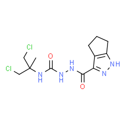 ChemSpider 2D Image | N-(1,3-Dichloro-2-methyl-2-propanyl)-2-(1,4,5,6-tetrahydrocyclopenta[c]pyrazol-3-ylcarbonyl)hydrazinecarboxamide | C12H17Cl2N5O2