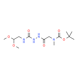 ChemSpider 2D Image | 2-Methyl-2-propanyl (2-{2-[(2,2-dimethoxyethyl)carbamoyl]hydrazino}-2-oxoethyl)methylcarbamate (non-preferred name) | C13H26N4O6