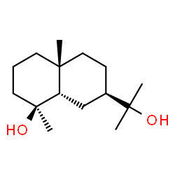 ChemSpider 2D Image | (1S,4aR,7R,8aS)-7-(2-Hydroxy-2-propanyl)-1,4a-dimethyldecahydro-1-naphthalenol | C15H28O2