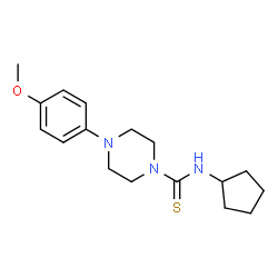 ChemSpider 2D Image | N-Cyclopentyl-4-(4-methoxyphenyl)-1-piperazinecarbothioamide | C17H25N3OS