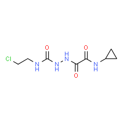 ChemSpider 2D Image | N-(2-Chloroethyl)-2-[(cyclopropylamino)(oxo)acetyl]hydrazinecarboxamide | C8H13ClN4O3