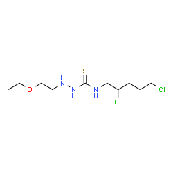 ChemSpider 2D Image | N-(2,5-Dichloropentyl)-2-(2-ethoxyethyl)hydrazinecarbothioamide | C10H21Cl2N3OS