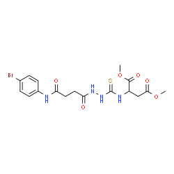 ChemSpider 2D Image | Dimethyl N-[(2-{4-[(4-bromophenyl)amino]-4-oxobutanoyl}hydrazino)carbonothioyl]aspartate | C17H21BrN4O6S