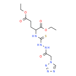 ChemSpider 2D Image | Diethyl N-{[2-(1H-tetrazol-1-ylacetyl)hydrazino]carbonothioyl}glutamate | C13H21N7O5S