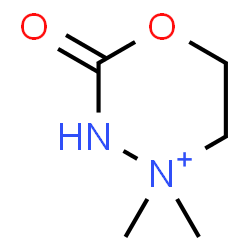 ChemSpider 2D Image | 4,4-Dimethyl-2-oxo-1,3,4-oxadiazinan-4-ium | C5H11N2O2