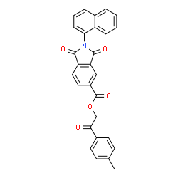 ChemSpider 2D Image | 2-(4-Methylphenyl)-2-oxoethyl 2-(1-naphthyl)-1,3-dioxo-5-isoindolinecarboxylate | C28H19NO5
