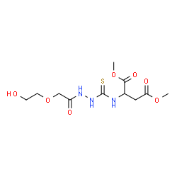 ChemSpider 2D Image | Dimethyl N-({2-[(2-hydroxyethoxy)acetyl]hydrazino}carbonothioyl)aspartate | C11H19N3O7S