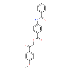 ChemSpider 2D Image | 2-(4-Methoxyphenyl)-2-oxoethyl 4-(benzoylamino)benzoate | C23H19NO5