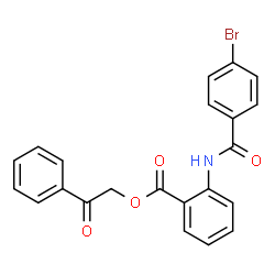 ChemSpider 2D Image | 2-Oxo-2-phenylethyl 2-[(4-bromobenzoyl)amino]benzoate | C22H16BrNO4