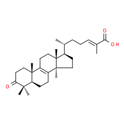 ChemSpider 2D Image | (24E)-3-Oxolanosta-8,24-dien-26-oic acid | C30H46O3