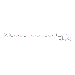 ChemSpider 2D Image | 2-Methyl-2-propanyl 1-{4-[(E)-(4-amino-2-thioxo-3(2H)-azetylidene)methyl]phenyl}-1-oxo-5,8,11,14,17,20-hexaoxa-2-azatricosan-23-oate | C30H45N3O9S