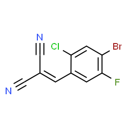 ChemSpider 2D Image | (4-Bromo-2-chloro-5-fluorobenzylidene)malononitrile | C10H3BrClFN2