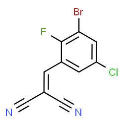 ChemSpider 2D Image | (3-Bromo-5-chloro-2-fluorobenzylidene)malononitrile | C10H3BrClFN2