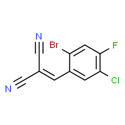 ChemSpider 2D Image | (2-Bromo-5-chloro-4-fluorobenzylidene)malononitrile | C10H3BrClFN2