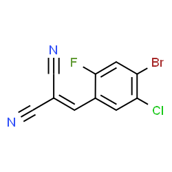 ChemSpider 2D Image | (4-Bromo-5-chloro-2-fluorobenzylidene)malononitrile | C10H3BrClFN2