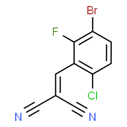 ChemSpider 2D Image | (3-Bromo-6-chloro-2-fluorobenzylidene)malononitrile | C10H3BrClFN2