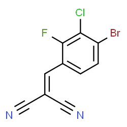 ChemSpider 2D Image | (4-Bromo-3-chloro-2-fluorobenzylidene)malononitrile | C10H3BrClFN2