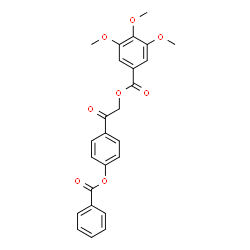 ChemSpider 2D Image | 2-[4-(Benzoyloxy)phenyl]-2-oxoethyl 3,4,5-trimethoxybenzoate | C25H22O8