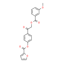 ChemSpider 2D Image | 4-{[(3-Methoxybenzoyl)oxy]acetyl}phenyl 2-furoate | C21H16O7