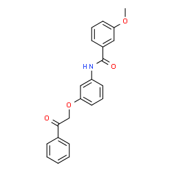 ChemSpider 2D Image | 3-Methoxy-N-[3-(2-oxo-2-phenylethoxy)phenyl]benzamide | C22H19NO4