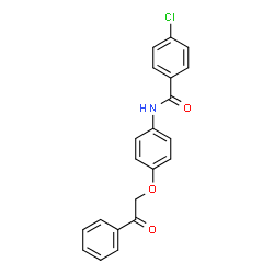 ChemSpider 2D Image | 4-Chloro-N-[4-(2-oxo-2-phenylethoxy)phenyl]benzamide | C21H16ClNO3