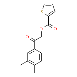 ChemSpider 2D Image | 2-(3,4-Dimethylphenyl)-2-oxoethyl 2-thiophenecarboxylate | C15H14O3S