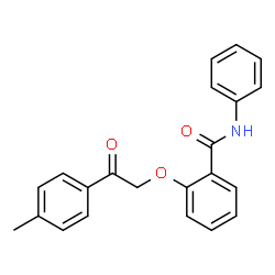 ChemSpider 2D Image | 2-[2-(4-Methylphenyl)-2-oxoethoxy]-N-phenylbenzamide | C22H19NO3