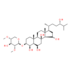 ChemSpider 2D Image | (3beta,4beta,5alpha,6beta,15alpha,24S)-4,6,8,15,24-Pentahydroxycholestan-3-yl 2,4-di-O-methyl-beta-D-xylopyranoside | C34H60O10