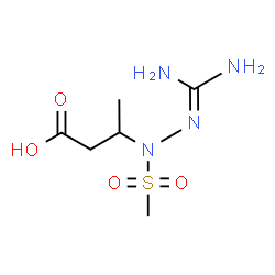 ChemSpider 2D Image | 3-[2-(Diaminomethylene)-1-(methylsulfonyl)hydrazino]butanoic acid | C6H14N4O4S