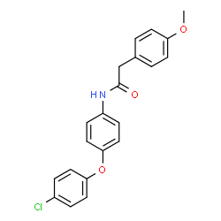 ChemSpider 2D Image | N-[4-(4-Chlorophenoxy)phenyl]-2-(4-methoxyphenyl)acetamide | C21H18ClNO3