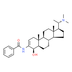 ChemSpider 2D Image | N-[(4beta,5alpha,20S)-20-(Dimethylamino)-4-hydroxypregn-2-en-3-yl]benzamide | C30H44N2O2