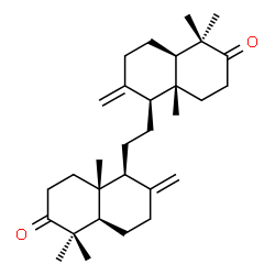 ChemSpider 2D Image | (4aR,5S,8aR,4a'R,5'S,8a'R)-5,5'-(1,2-Ethanediyl)bis(1,1,4a-trimethyl-6-methyleneoctahydro-2(1H)-naphthalenone) | C30H46O2
