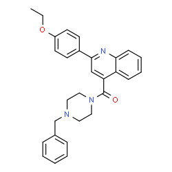 ChemSpider 2D Image | (4-Benzyl-1-piperazinyl)[2-(4-ethoxyphenyl)-4-quinolinyl]methanone | C29H29N3O2