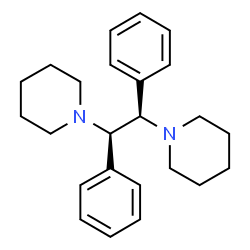 ChemSpider 2D Image | 1,1'-[(1R,2R)-1,2-Diphenyl-1,2-ethanediyl]dipiperidine | C24H32N2