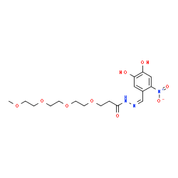 ChemSpider 2D Image | N'-[(Z)-(4,5-Dihydroxy-2-nitrophenyl)methylene]-2,5,8,11-tetraoxatetradecane-14-hydrazide | C17H25N3O9