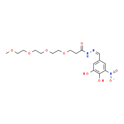 ChemSpider 2D Image | N'-[(Z)-(3,4-Dihydroxy-5-nitrophenyl)methylene]-2,5,8,11-tetraoxatetradecane-14-hydrazide | C17H25N3O9