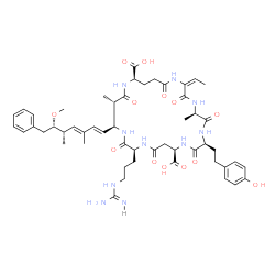 ChemSpider 2D Image | [D-Asp3,(E)-Dhb7]-microcystin-HtyR | C52H72N10O13