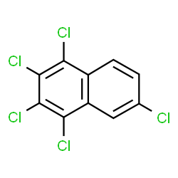 ChemSpider 2D Image | 1,2,3,4,6-Pentachloronaphthalene | C10H3Cl5