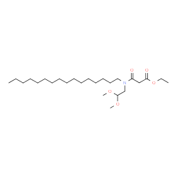 ChemSpider 2D Image | Ethyl 3-[(2,2-dimethoxyethyl)(hexadecyl)amino]-3-oxopropanoate | C25H49NO5
