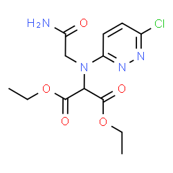 ChemSpider 2D Image | Diethyl [(2-amino-2-oxoethyl)(6-chloro-3-pyridazinyl)amino]malonate | C13H17ClN4O5