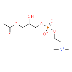 ChemSpider 2D Image | 3-Acetoxy-2-hydroxypropyl 2-(trimethylammonio)ethyl phosphate | C10H22NO7P