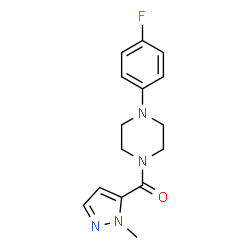 ChemSpider 2D Image | [4-(4-fluorophenyl)-1-piperazinyl]-(2-methyl-3-pyrazolyl)methanone | C15H17FN4O