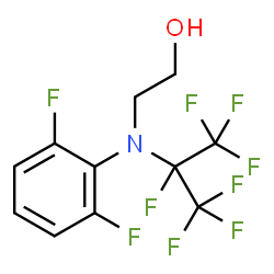 ChemSpider 2D Image | 2-[(2,6-Difluorophenyl)(1,1,1,2,3,3,3-heptafluoro-2-propanyl)amino]ethanol | C11H8F9NO