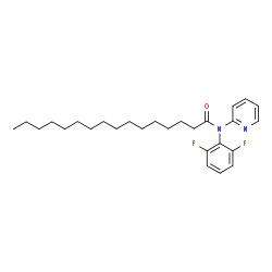 ChemSpider 2D Image | N-(2,6-Difluorophenyl)-N-(2-pyridinyl)hexadecanamide | C27H38F2N2O