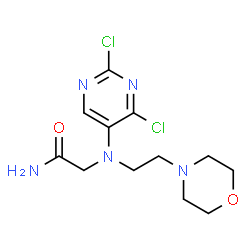 ChemSpider 2D Image | N~2~-(2,4-Dichloro-5-pyrimidinyl)-N~2~-[2-(4-morpholinyl)ethyl]glycinamide | C12H17Cl2N5O2
