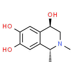 ChemSpider 2D Image | (1R,4R)-1,2-Dimethyl-1,2,3,4-tetrahydro-4,6,7-isoquinolinetriol | C11H15NO3