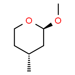 ChemSpider 2D Image | (2R,4R)-2-Methoxy-4-methyltetrahydro-2H-pyran | C7H14O2