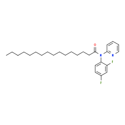 ChemSpider 2D Image | N-(2,4-Difluorophenyl)-N-(2-pyridinyl)hexadecanamide | C27H38F2N2O
